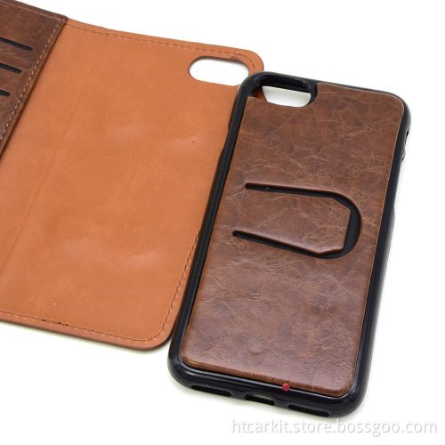 SHOWKOO original top quality brown leather cases for iphone 7